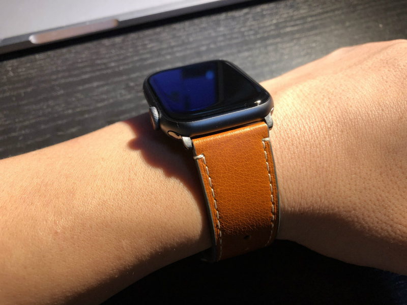 最新　アップルウォッチ Apple Watch バンド レザーバンド 茶色 レザーベルト